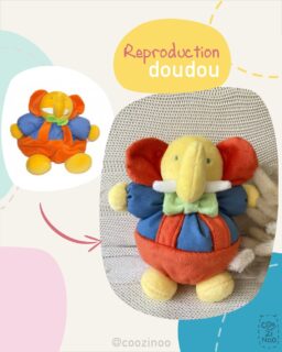 Reproduction doudou éléphant 🐘 

Pour offrir un cadeau vraiment unique et original à un p’ti bout à naître, Héloise m’a demandé de reproduire en version miniature son doudou.
Un petit éléphant coloré qui ravira bébé à coup sûr ! 

#doudoufaitmain #doudoucousumain #doudoupersonnalisé #creationsfrancaises #fabriqueenfrance #artisanatfrancais #creationartisanale #creatricefrancaise #doudouoriginal #coozinoo #doudouunique #peluchefaitmain #reproductiondoudou #doudousurmesure #creationdoudou #doudoudenfance #reproductionanciendoudou #avantapres #vieuxdoudou #renovationdoudou #reproductionvieuxdoudou #sosdoudou #doudouperdu #refairedoudoualidentique #recreerdoudou #doudouelephant