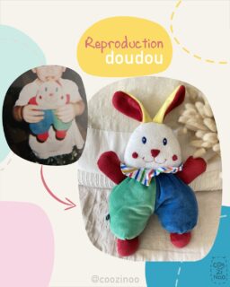Reproduction doudous lapin 🐰 

Sabine a souhaité que je reproduise le doudou d’enfance de son fils, abimé par le temps depuis plus de 25 ans maintenant.
Et hop, voilà un petit doudou lapin tout neuf qui a retrouvé ses couleurs flambantes d’origine ! 

#doudoufaitmain #doudoucousumain #doudoupersonnalisé #creationsfrancaises #fabriqueenfrance #artisanatfrancais #creationartisanale #creatricefrancaise #doudouoriginal #coozinoo #doudouunique #peluchefaitmain #reproductiondoudou #doudousurmesure #creationdoudou #doudoudenfance #reproductionanciendoudou #avantapres #vieuxdoudou #renovationdoudou #reproductionvieuxdoudou #sosdoudou #doudouperdu #refairedoudoualidentique #recreerdoudou #doudoulapin