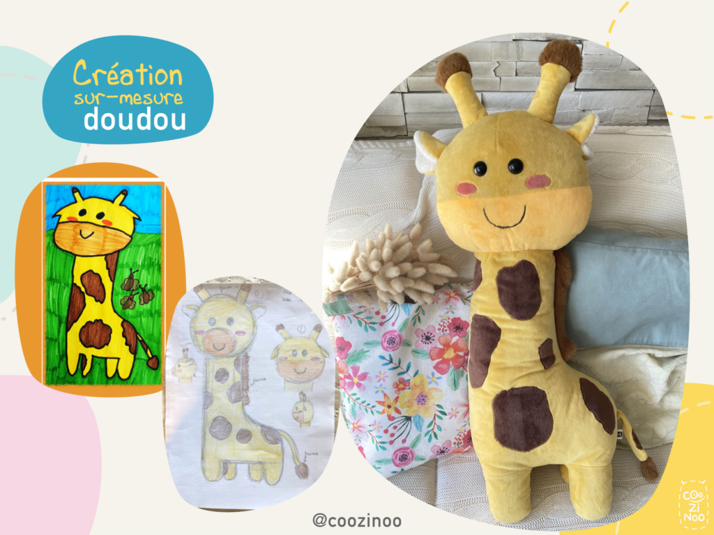 creation doudou sur-mesure girafe